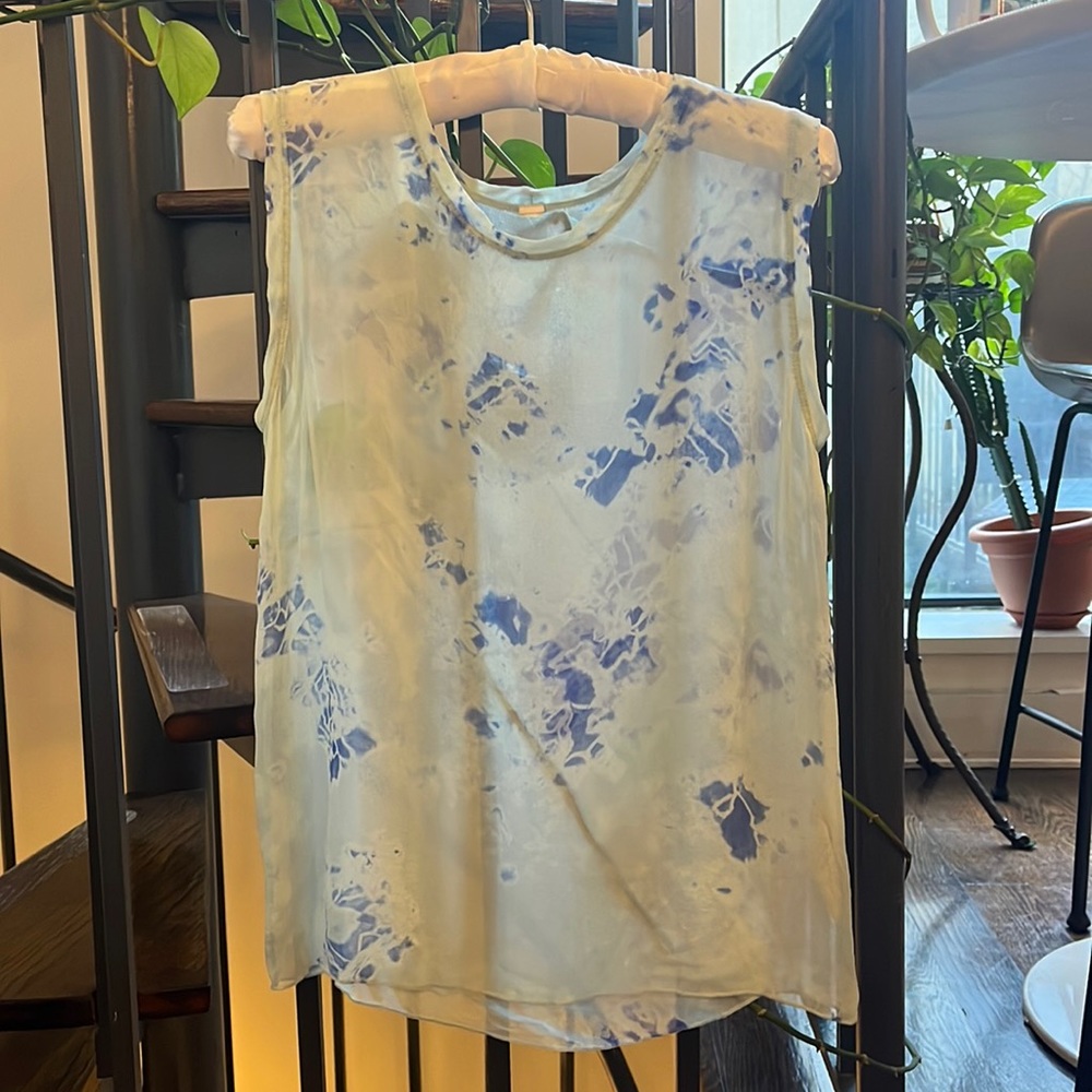 Raquel Allegra sheer silk tank size S